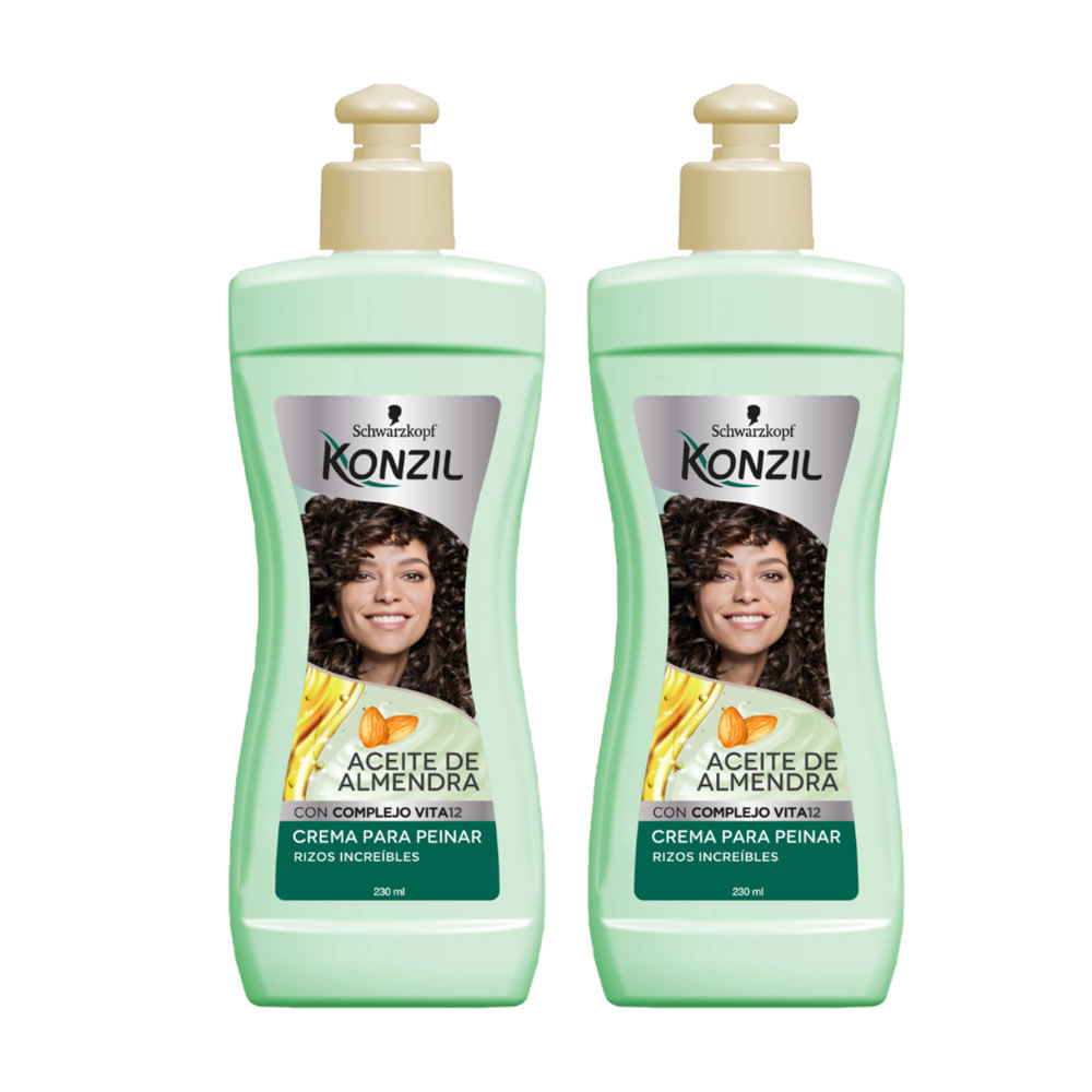 Crema Para Peinar Konzil Aceite De Almendras Oferta x2