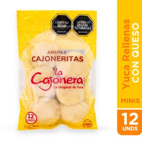 Arepas de yuca Cajoneritas La Cajonera con queso x12und x300g