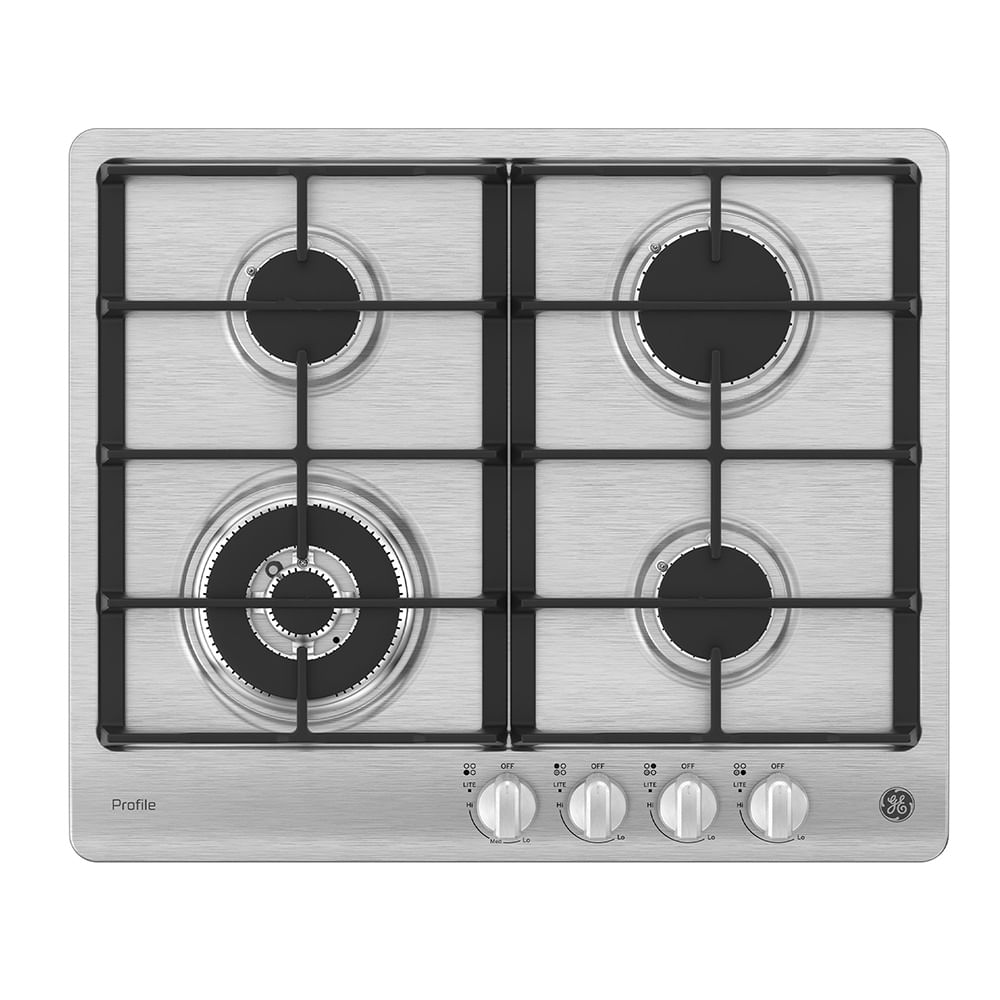 Cubierta de empotrar a Gas 62 cm Inoxidable PGP64KRTIY0 - Ge profile