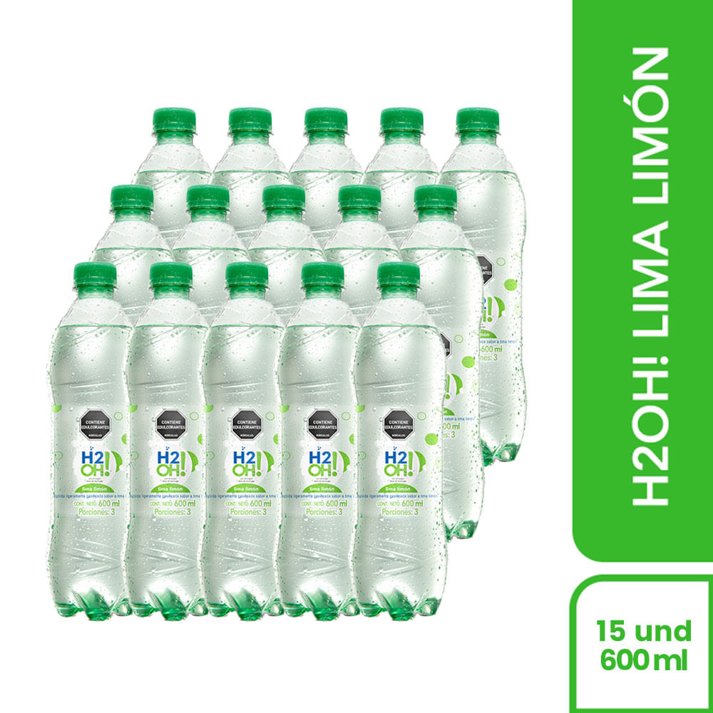 Bebida H2Oh! Lima Limon 15Und 600ml