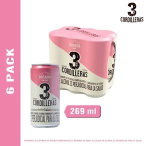 Cerveza 3 Cordilleras Rosada Lata 6Und x269ml