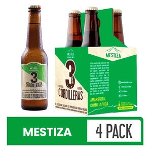 Cerveza 3 Cordilleras Mestiza Bot x4Und x300ml