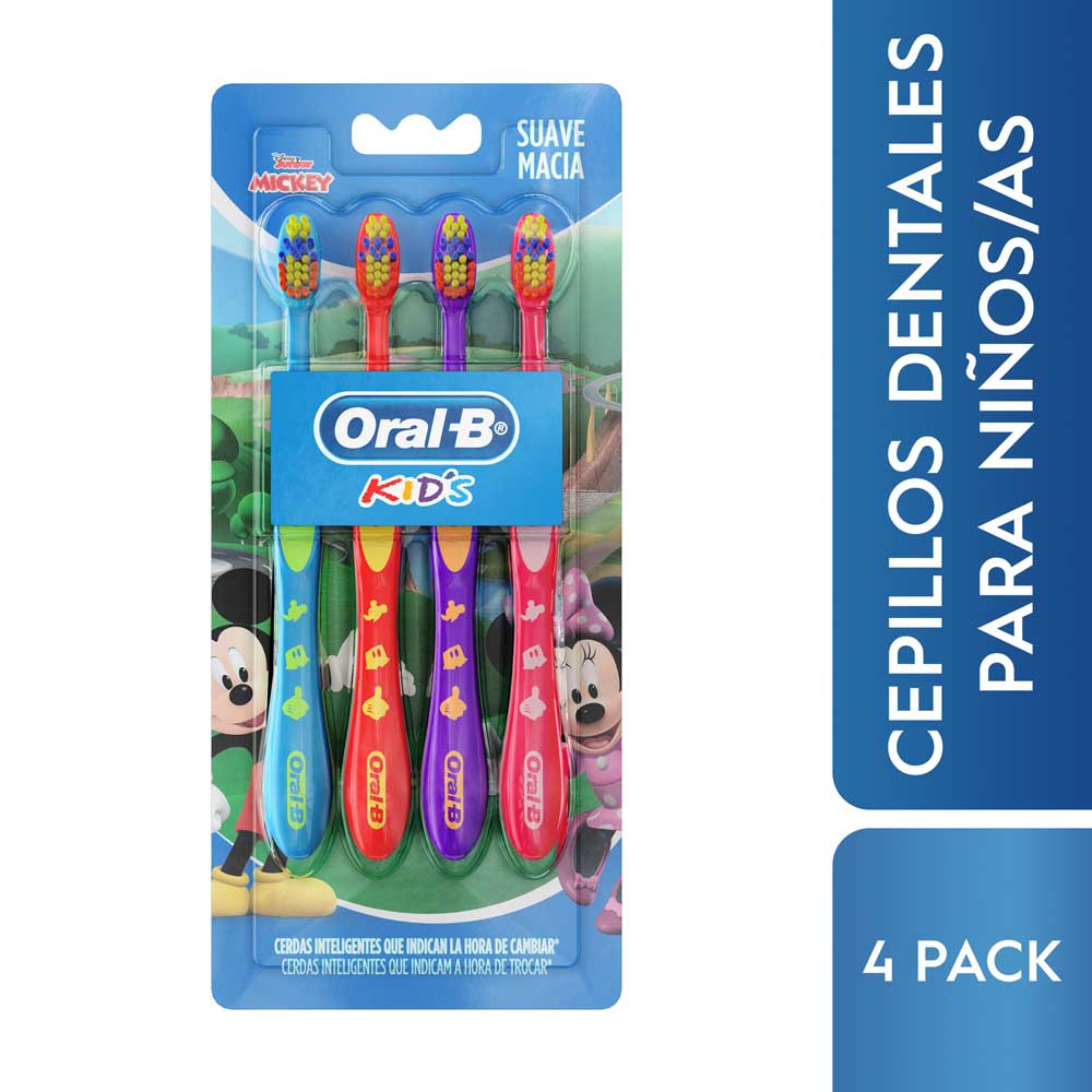 Cepillo Dental Oral-B Kids Mickey x4 Und