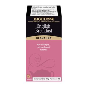 English Breakfast Te Negro Bigelow 38gr x 18 Bolsitas