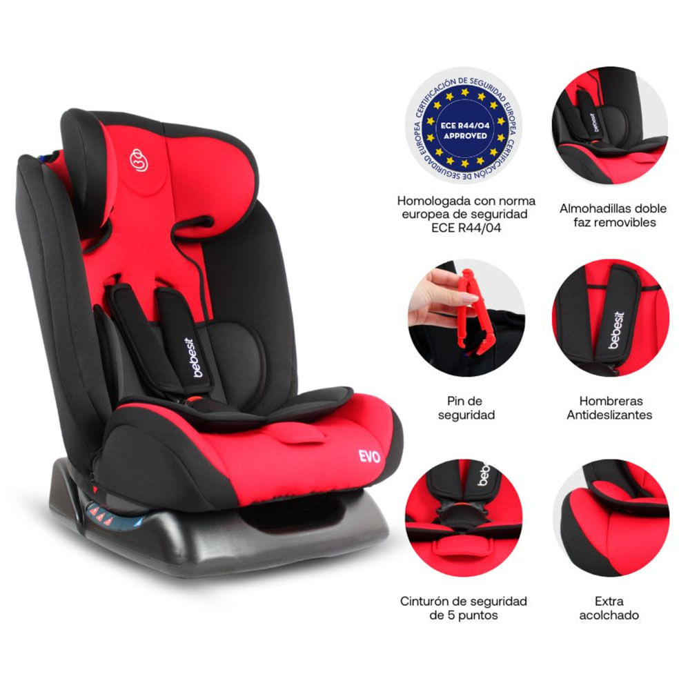 Silla de Carro Evo Bebesit Rojo