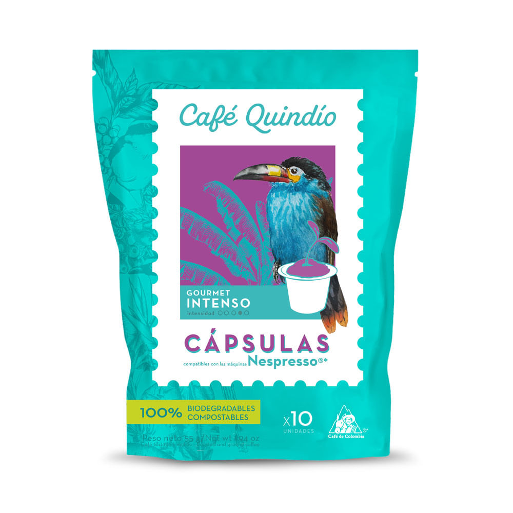Cápsulas Café Quindío Gourmet intenso x10und x55g