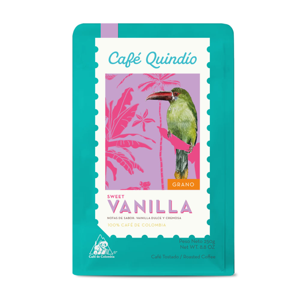 Café Quindío Vainilla Cosecha Especial Grano x250 grs