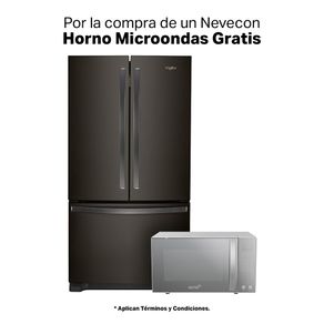 Nevecón Whirlpool French 708 Lts Negro Inox