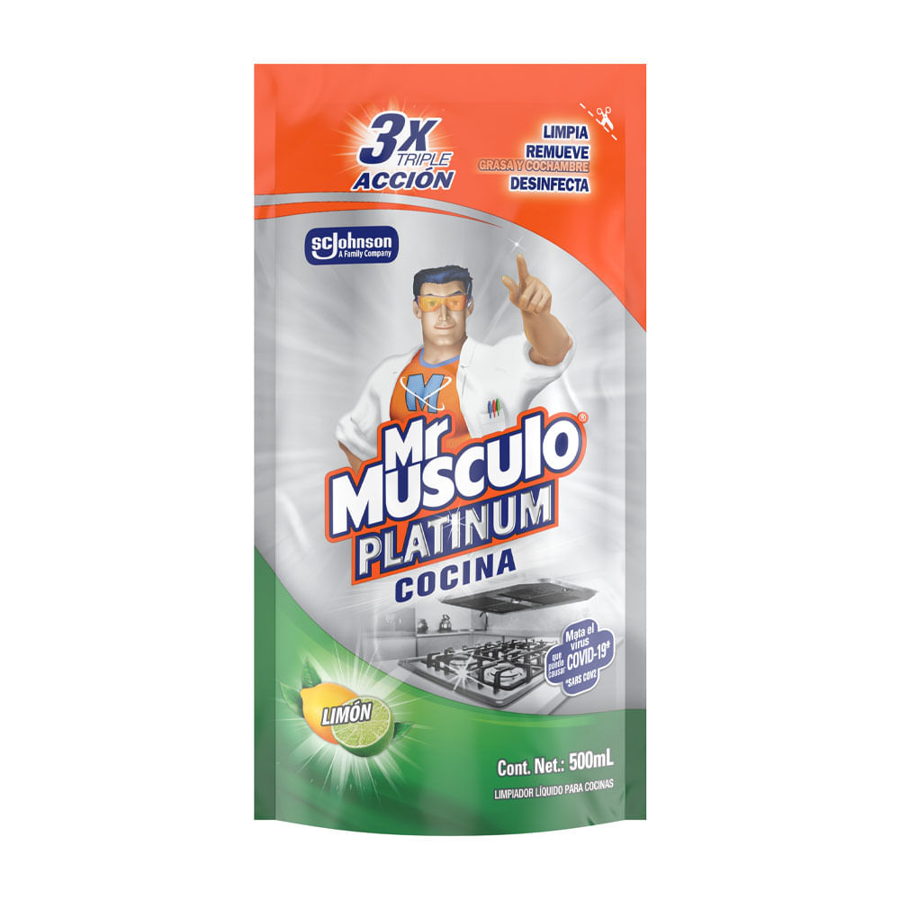 Limpiador Mr Musculo Platinum Cocina Grasa x500ml