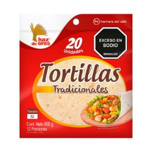 Tortillas Haz De Oros Tradicionales x12Und x600G