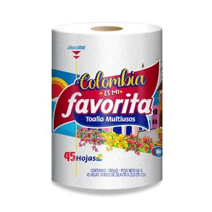 Toalla Cocina Favorita Colombia x1Roll x 45Hoj