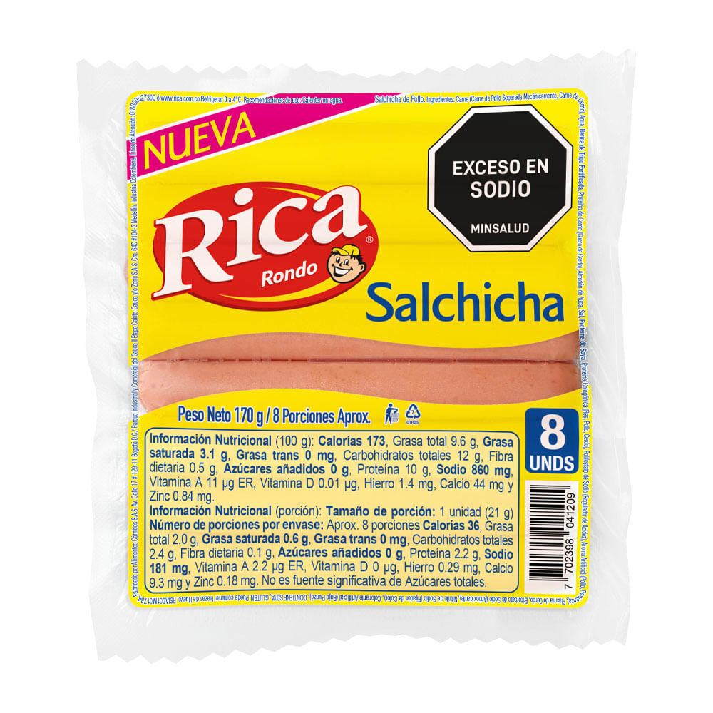 Salchicha Rica x8Und x170G