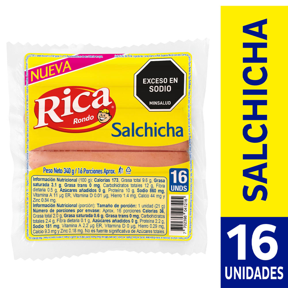 Salchicha Rica x16Und x340G