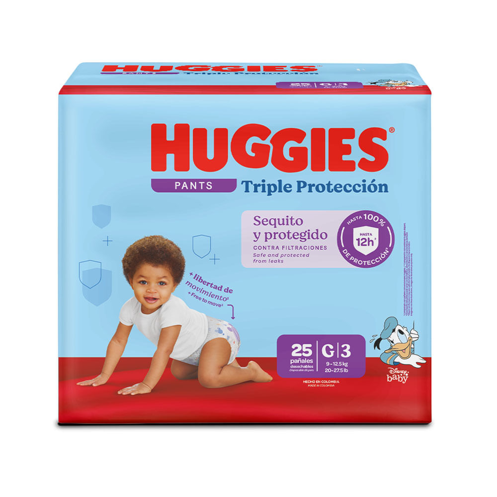 Panal Huggies Triple Proteccion G3 Pants x25Und