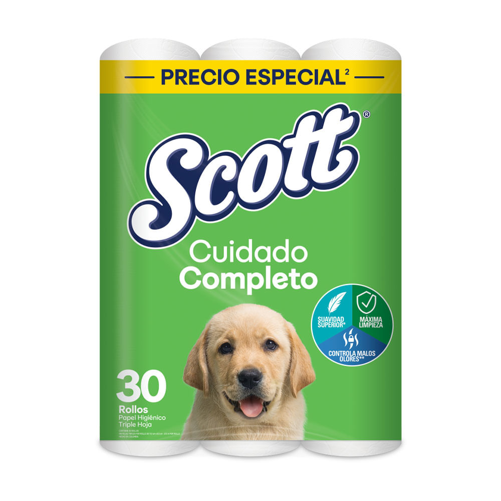 Papel Hig. Scott Tri.Hj. x30Rolx21 5M C-U Pr.Esp.