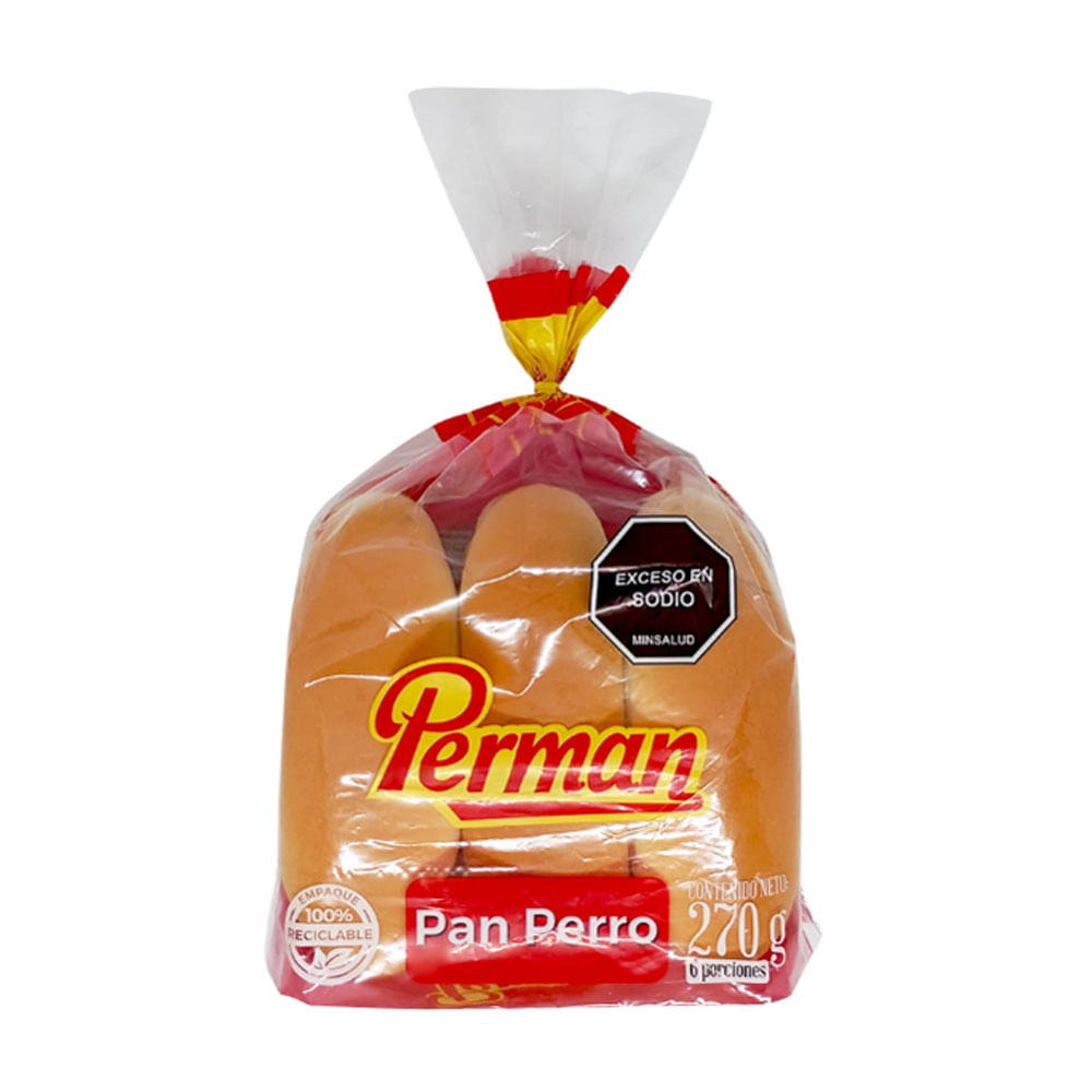 Pan Perman Perro 6Unidades 270g