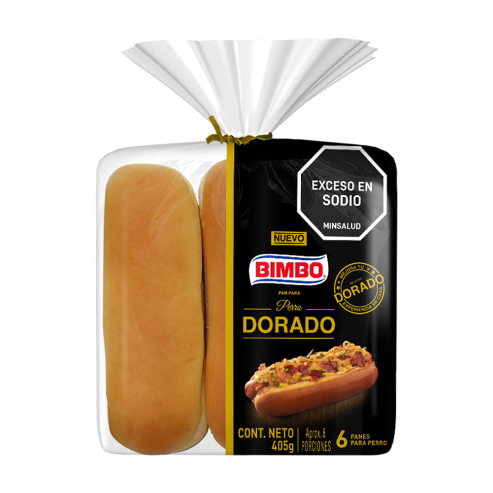Pan Bimbo Perro Dorado 6Unidades 405g