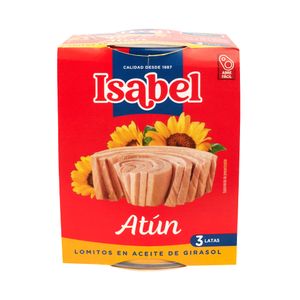 Atún Isabel Lomitos Aceite Girasol 3Unidades 480g