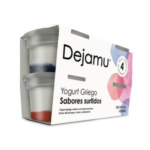Yogurt deja-Mu Griego Sab. Surtidos 4Unidades 160g