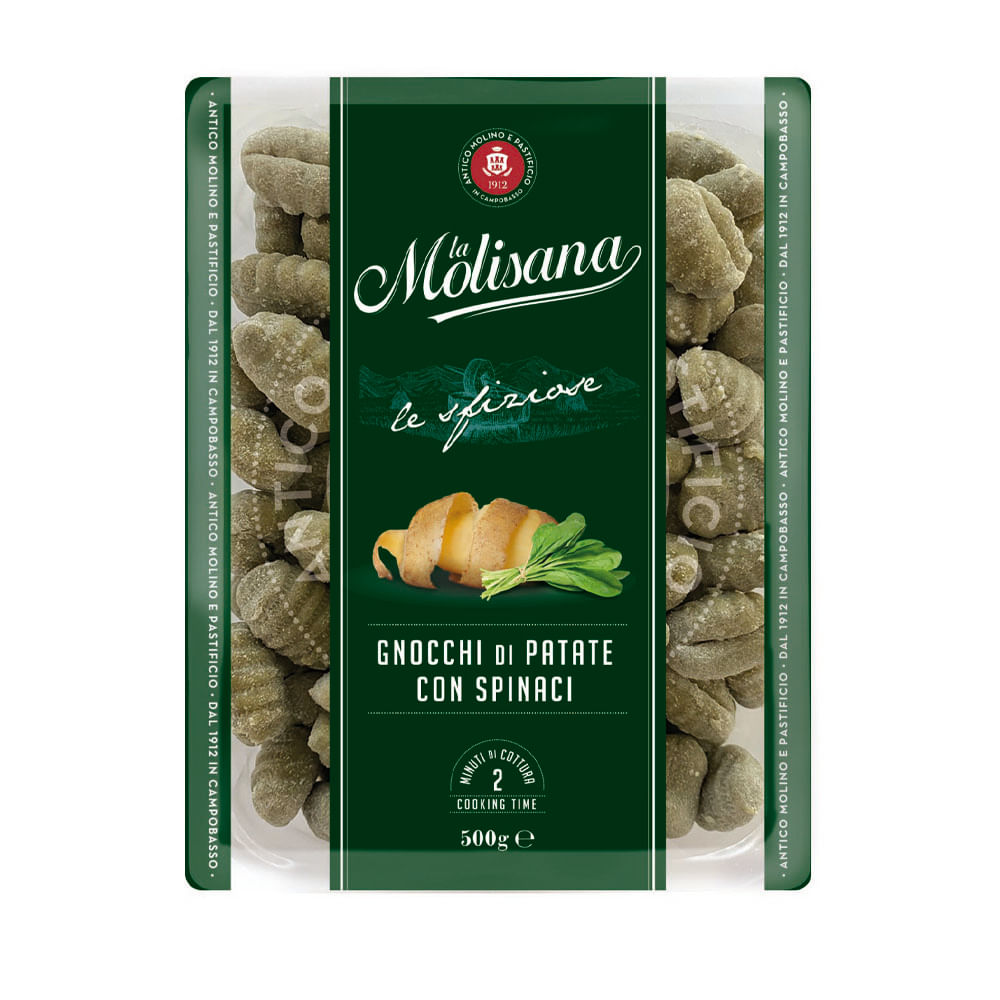Pasta La Molisana Gnocchi Espinaca  x 500G