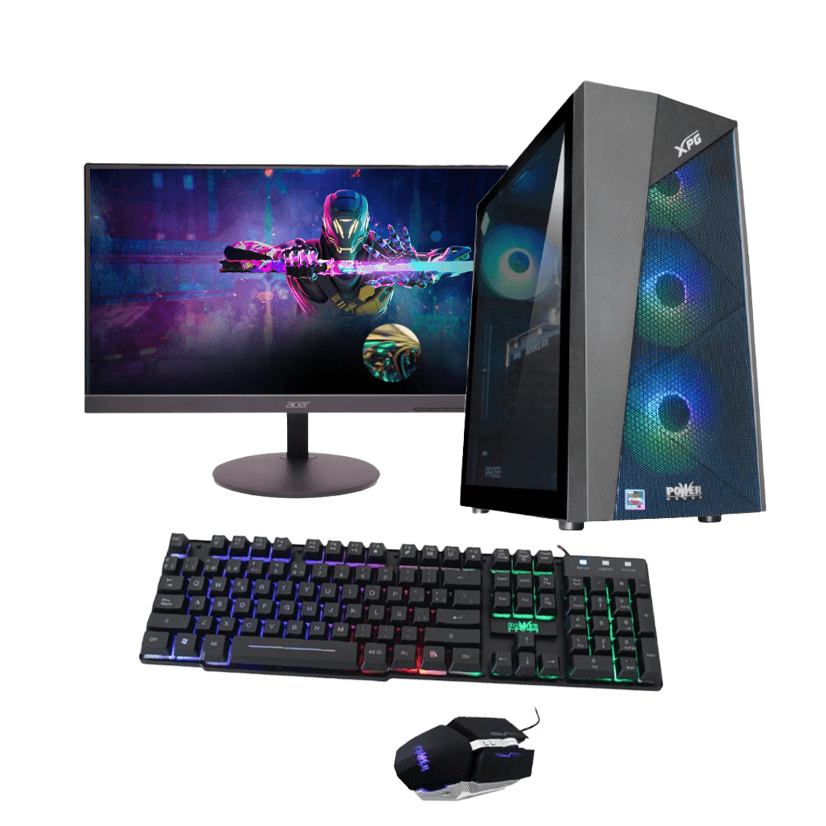 Computador Gamer Monitor 22 Pulgadas Procesador AMD Ryzen 5 5600GT DISCO DURO 1TB SSD 16GB RGB Video 3050 6GB Sistema Operativo Windows Preinstalado