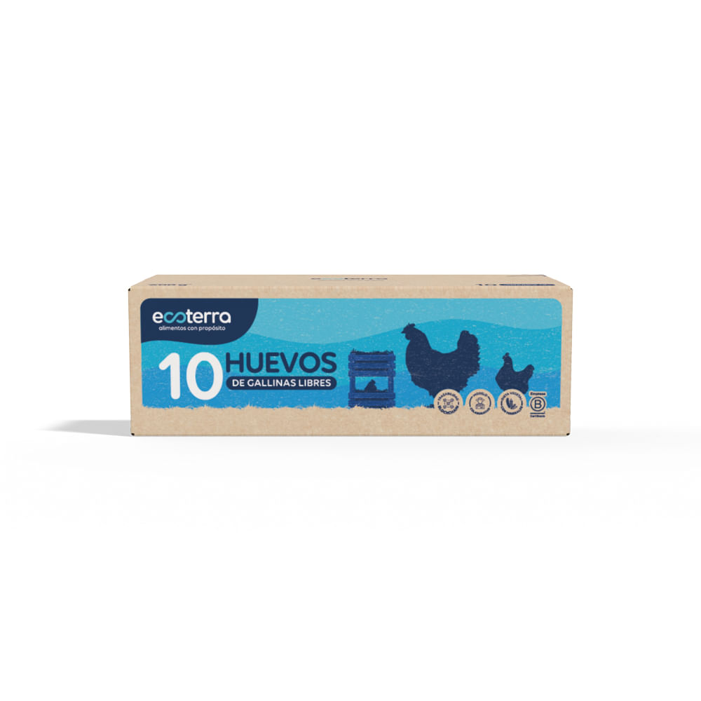 Huevos Ecoterra Gallinas Libre Pastoreo 10Und