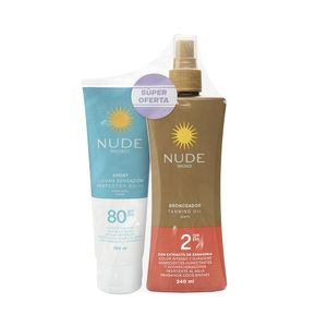 Protector Solar Nude Spf80 x120ml + Bronce. x240ml