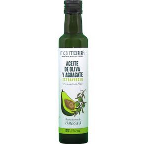 Aceite Monterra oliva y aguacate extra virgen x250ml
