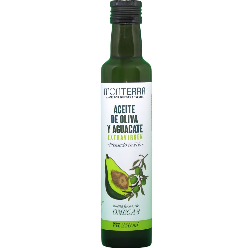 Aceite Monterra oliva y aguacate extra virgen x250ml