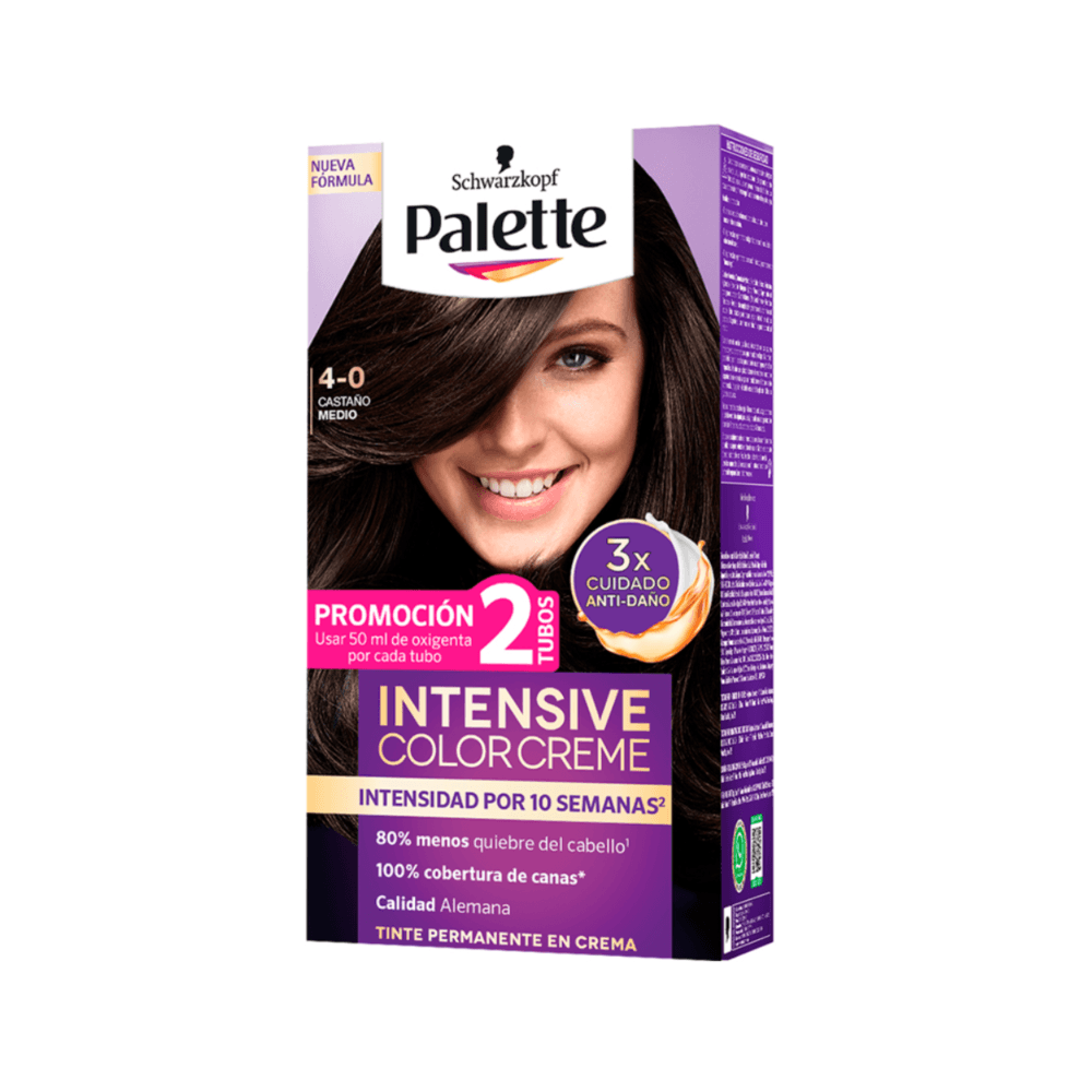 Tinte Palette Intensive Color Creme 4-0 Castaño Medio