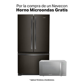 Nevecón Whirlpool French 708 Lts Negro Inox