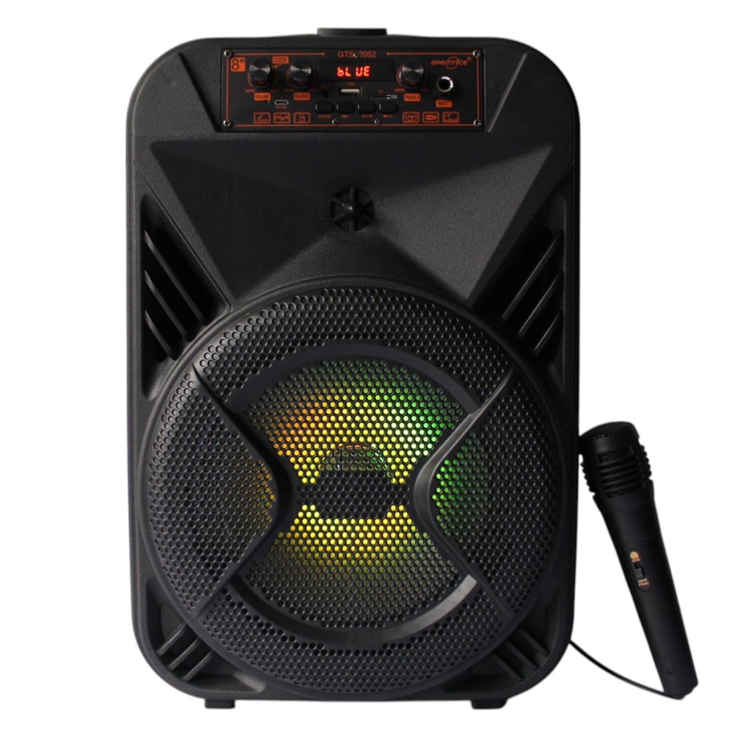 Parlante Amplificado Con Ruedas Efectos De Luces Y Microfono