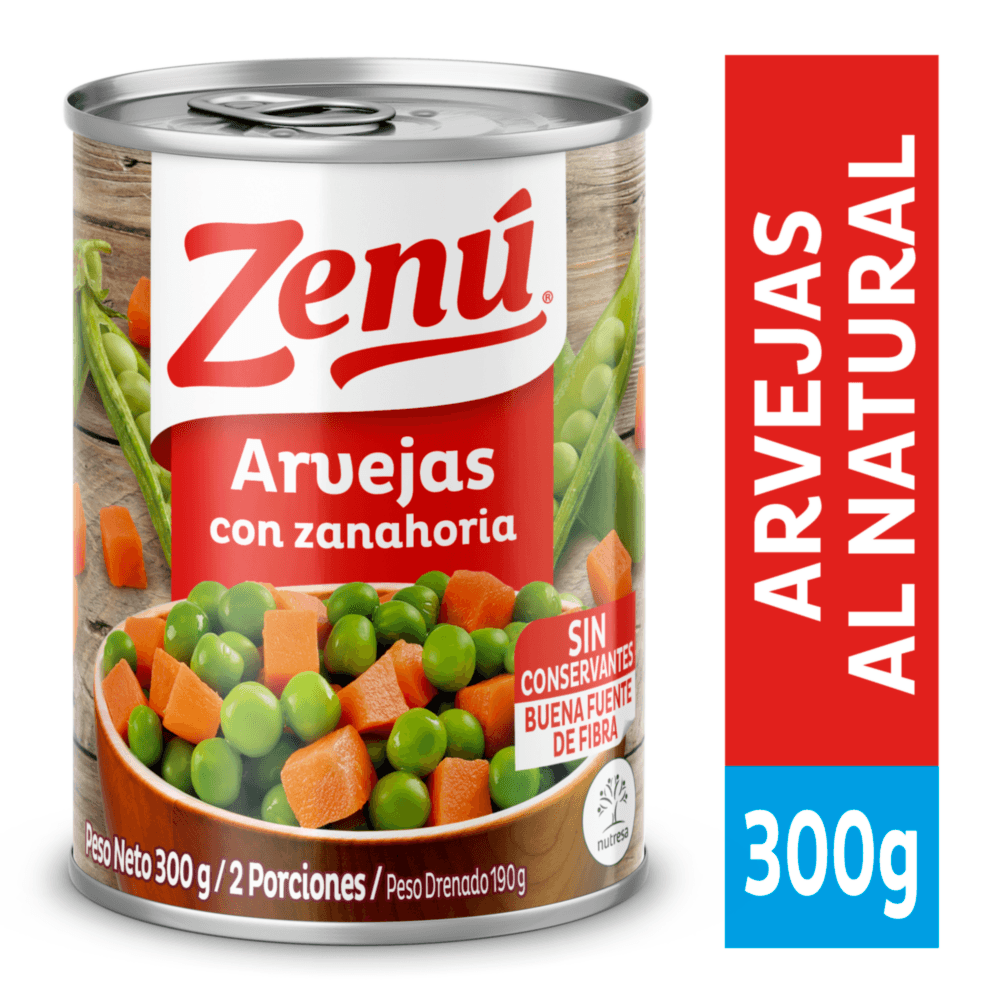 Arvejas con Zanahoria Zenú x 300 g.