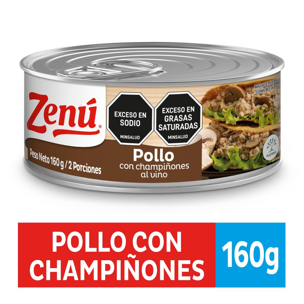 Pollo Zenú champinones vino esparcible x160g