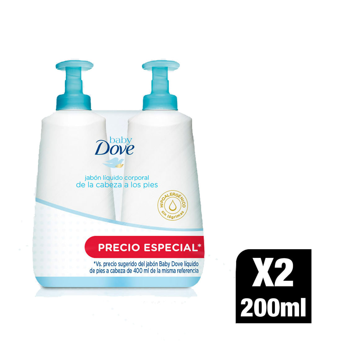 Jabón Liquido Dovebaby Corpora 2Und 400ml