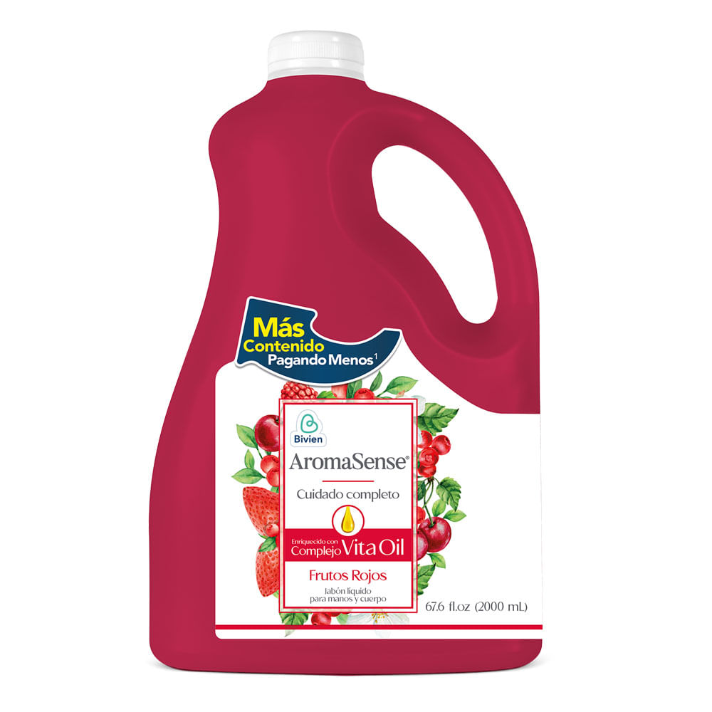 Jabón Aromasense Frutos Rojos Liquido x2000ml