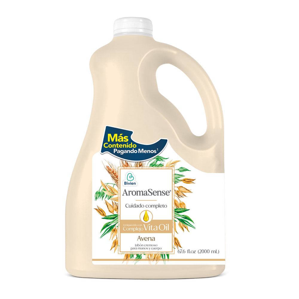 Jabón Aromasense Avena Liquido x2000ml
