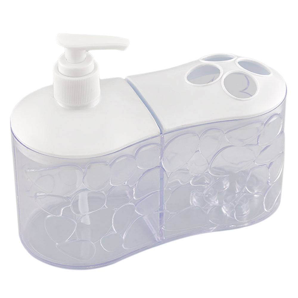 Dispensador Jabón Líquido con Porta Cepillos Dientes