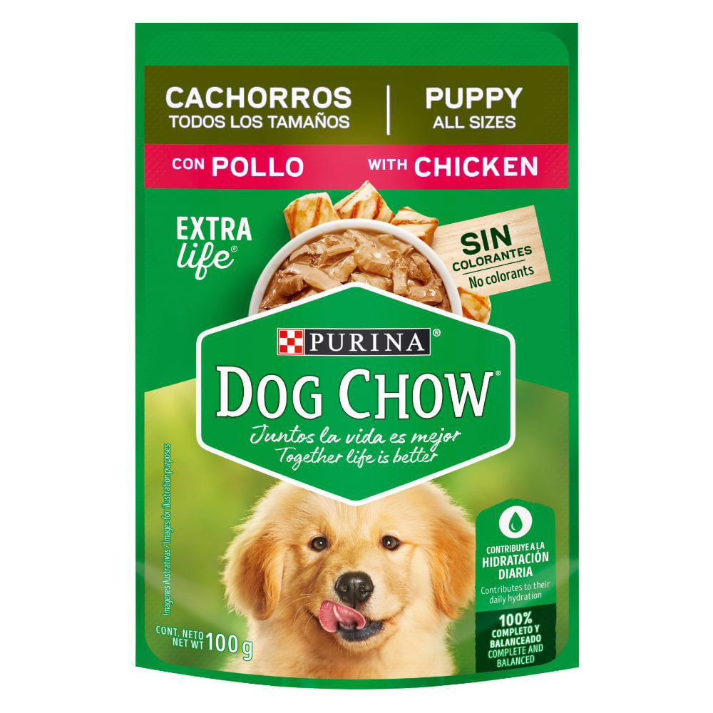 Alimento húmedo para perro cachorro sabor pollo x100g Dog Chow