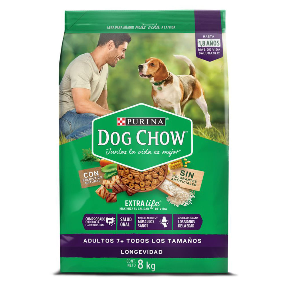 Alimento para perro senior x8kg Dog Chow