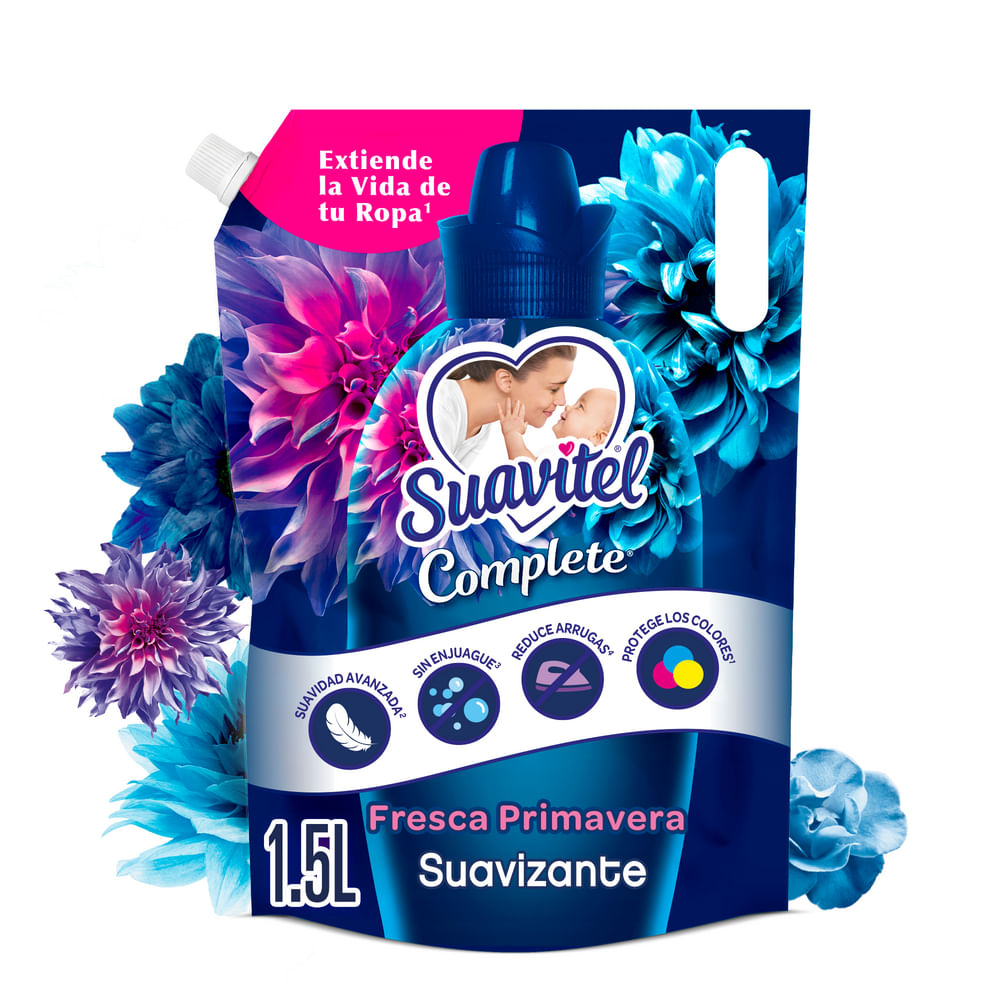 Suavizante Suavitel Complete Fresca Primavera Doypack 1.5 lt