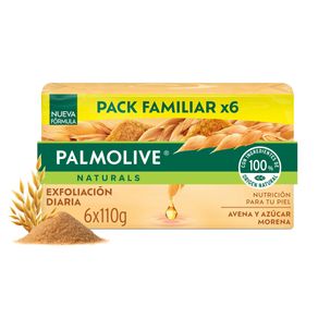 Jabón Palmolive Avena y Azúcar Morena en Barra de 110grs x6 Unidades