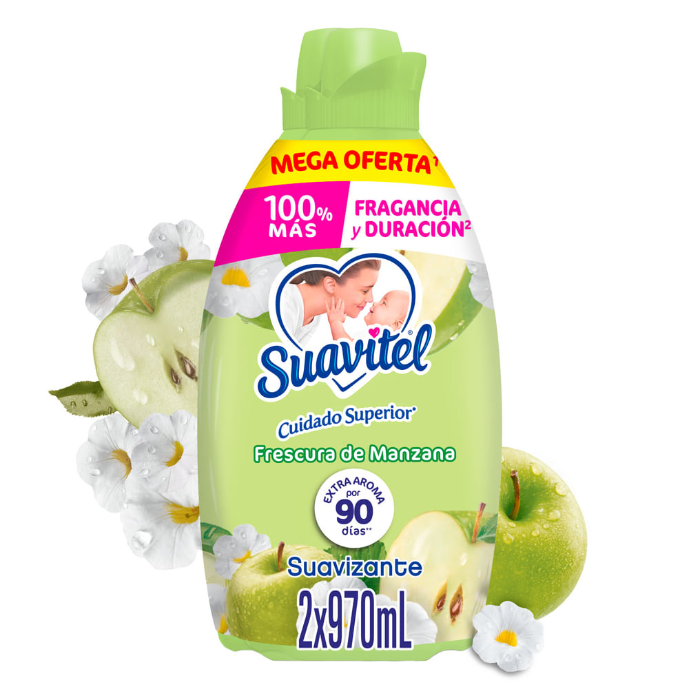 Suavizante Suavitel Frescura de Manzana x2 Und 970 ml