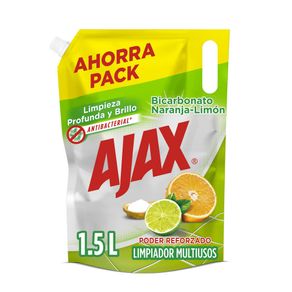 Limpia Pisos Ajax Bicarbonato Naranja 1.5L