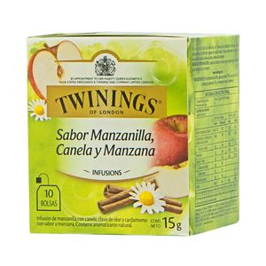 Infusion Twinings manzana manzanilla canela x15g