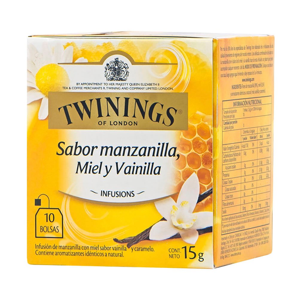 Infusión De Manzanilla mas Miel masVainilla Twinings Cj x 15g