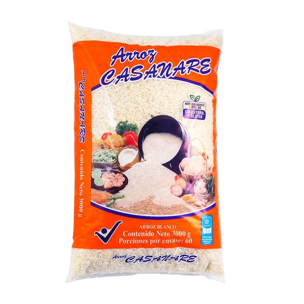 Arroz Casanare blanco x3000g