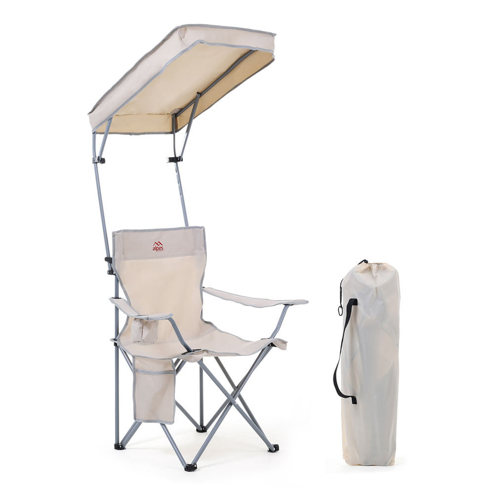 Silla Camping con Apoyabrazos y Techo