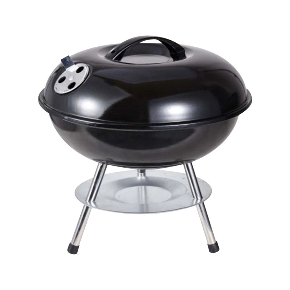 Parrilla Carbon Portatil Redonda Negra