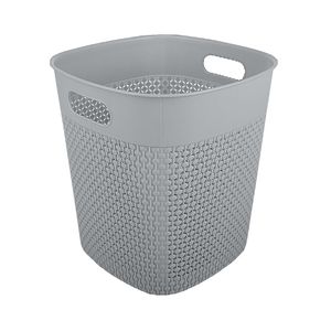 Papelero Asas Textura Cuadrado 7Lt Ecru